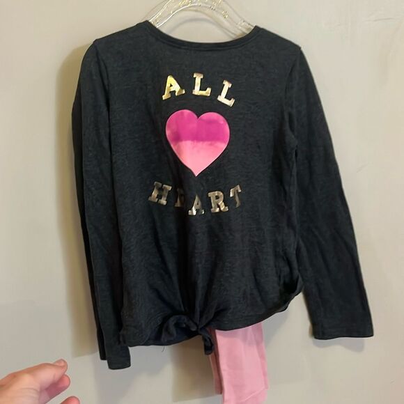 Adorable long sleeve t and pink legging outfit size 6x - Picture 1 of 10